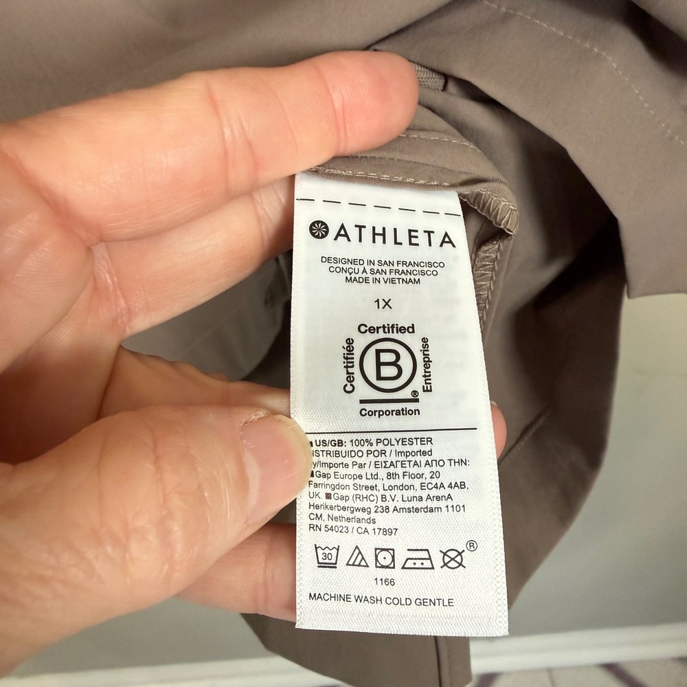 Athleta Taupe Zip-Front Mini Dress - Picture 8 of 12